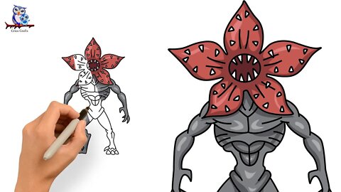 How To Draw Demogorgon Stranger Things - Tutorial