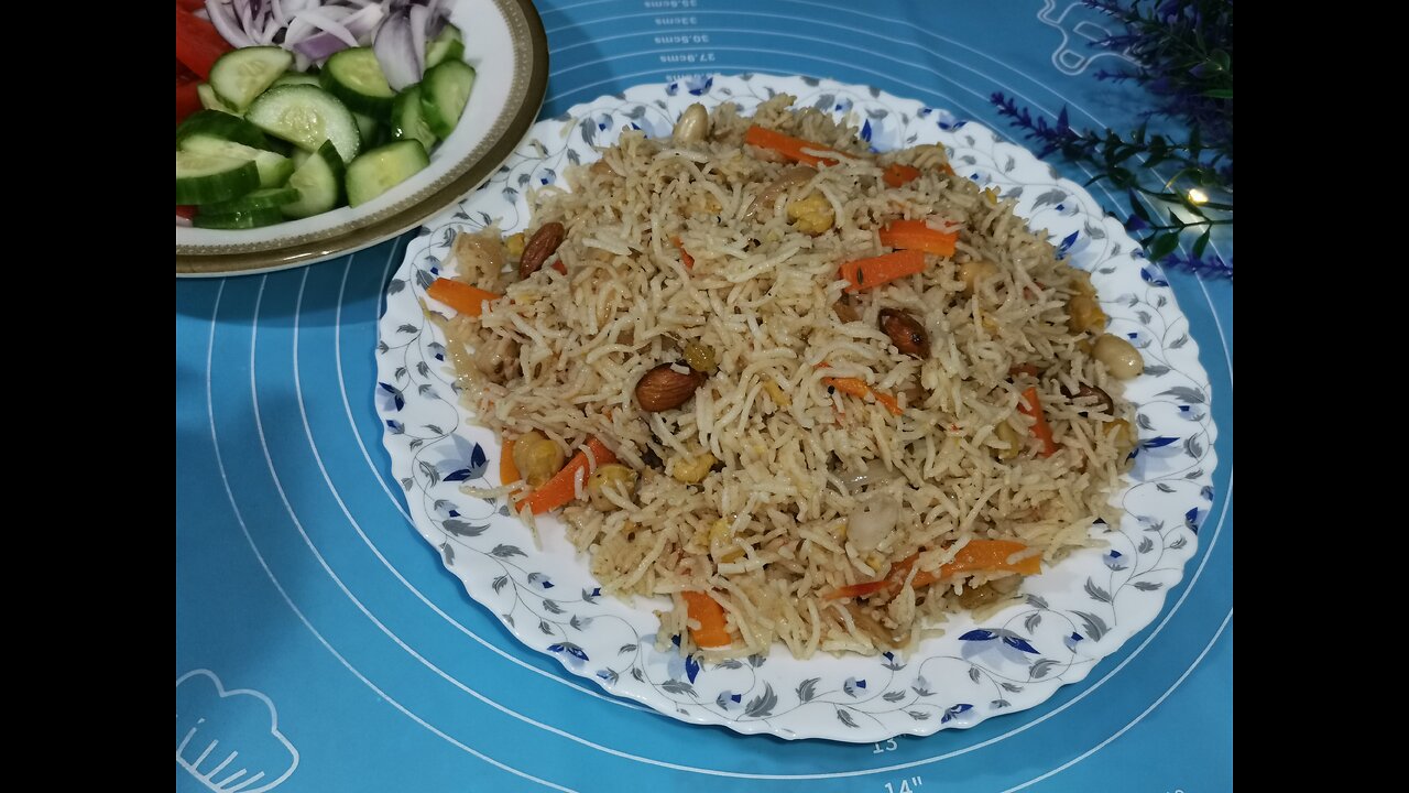 White Chana Pulao Recipe