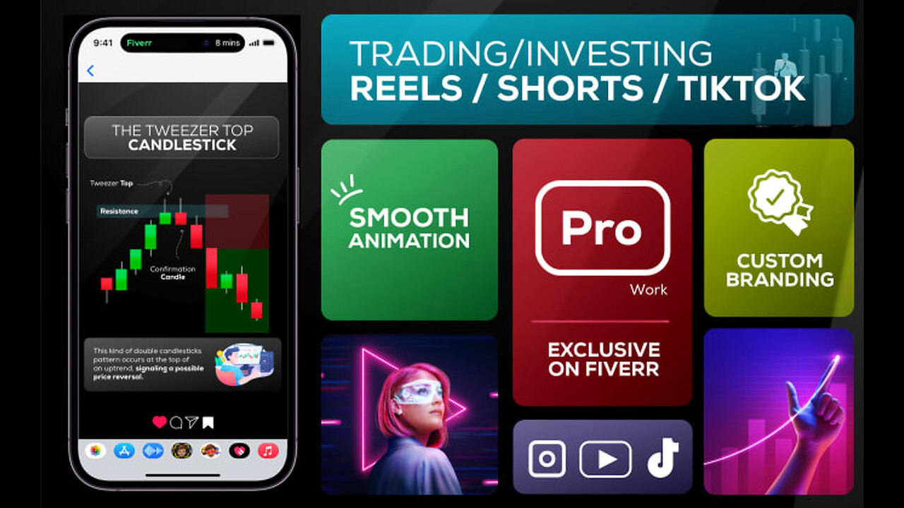 I will create trading videos for instagram reels, shorts, tiktok