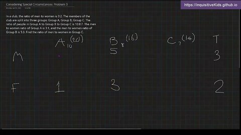 Considering Special Circumstances: Problem 3