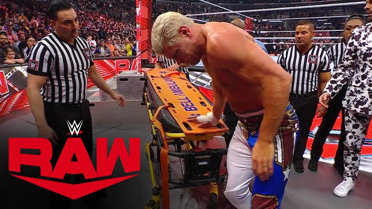 Cody Rhodes hobbles up the ramp after ferocious beatdown by Lesnar: Raw Exclusive,