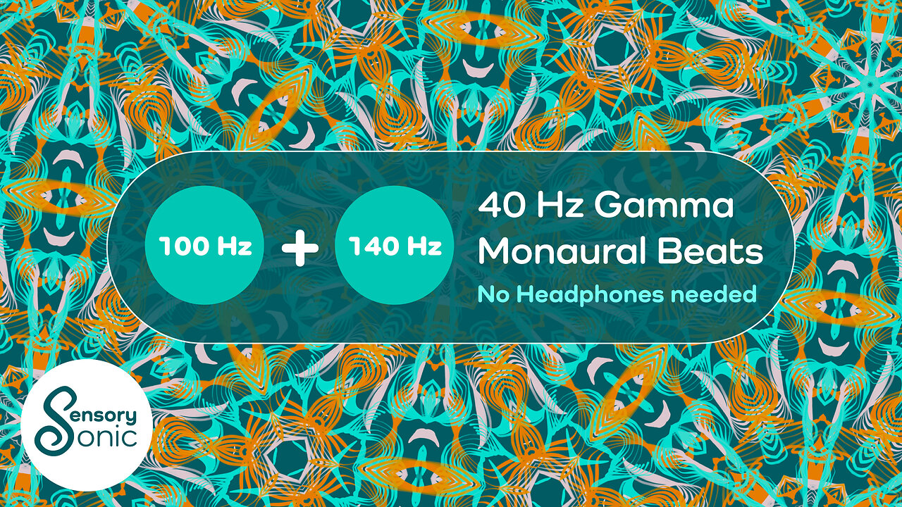 40 Hz Gamma Pure Monaural Beats | No Headphones Needed | Boost Memory, Awareness & Cognition