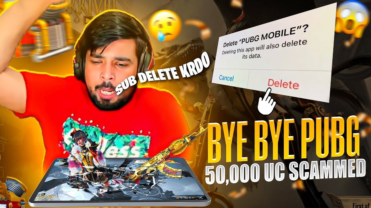 50,000 UC Scam😭 I Delete PUBG MOBILE ?😓 | Noctum Sunder Ultimate Set Crate Opening