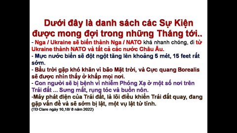 Tóm Tắt Thông Tin về các Sự Kiện sắp tới.. về Tám Chiều Không Gian! (TĐ Clare)