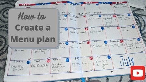 How to Create a Monthly then Weekly Meal Plan