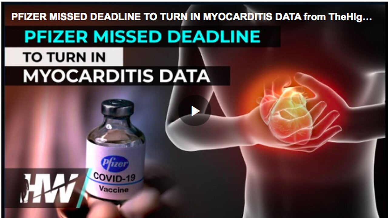 Pfizer missing the deadline to submit myocarditis data