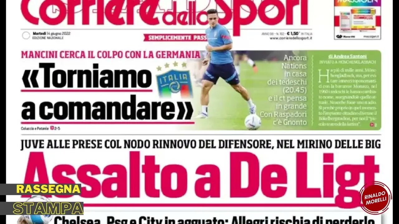 Germania-Italia, Calabria Capitano e la mamma di Dybala. Rassegna Stampa Sportiva ep.80 | 13.06.2022