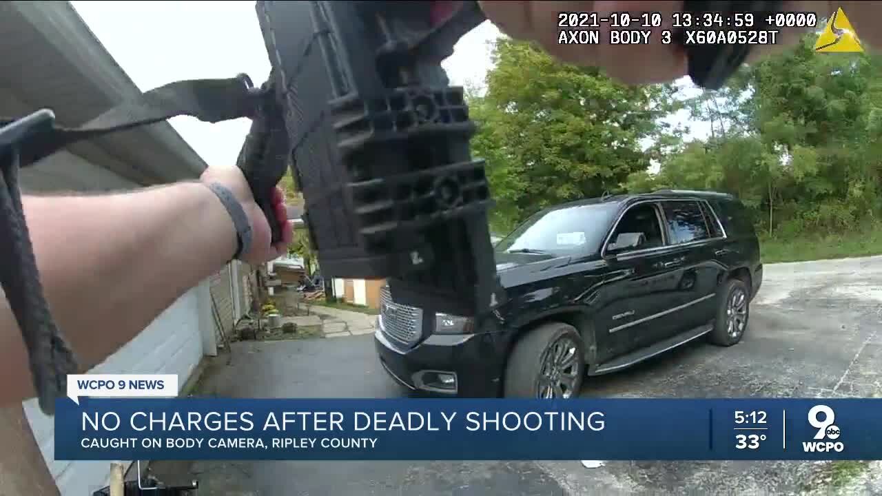 Body camera shows police shooting in Ripley County