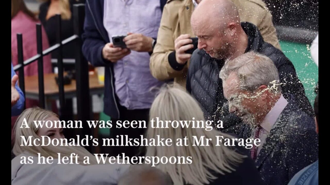 The Extreme Left Throws Milkshake At Nigel Farage !