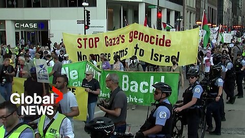 "Democrats should earn our vote": Pro-Palestinian protesters march in Chicago ahead of DNC