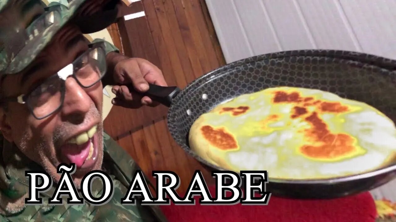 PÃO TIPO ÁRABE NA FRIGIDEIRA, SEM OVO E SEM ÓLEO!