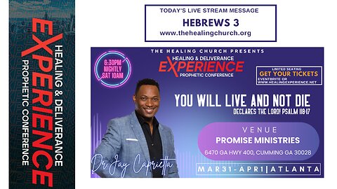 WE ARE LIVE!!! Hebrews Chapter 6 - The Healing Church