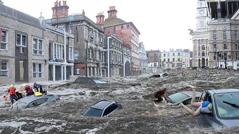 England is Sinking Today! Heavy Flooding Swept Away Homes, Cars in Wales