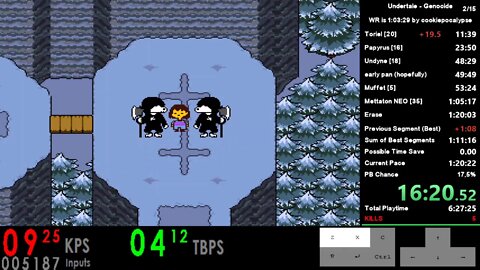 Undertale Speedrun - Genocide - 1:12:08