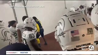 Michigan State suspends four players for for tunnel melee at Michigan