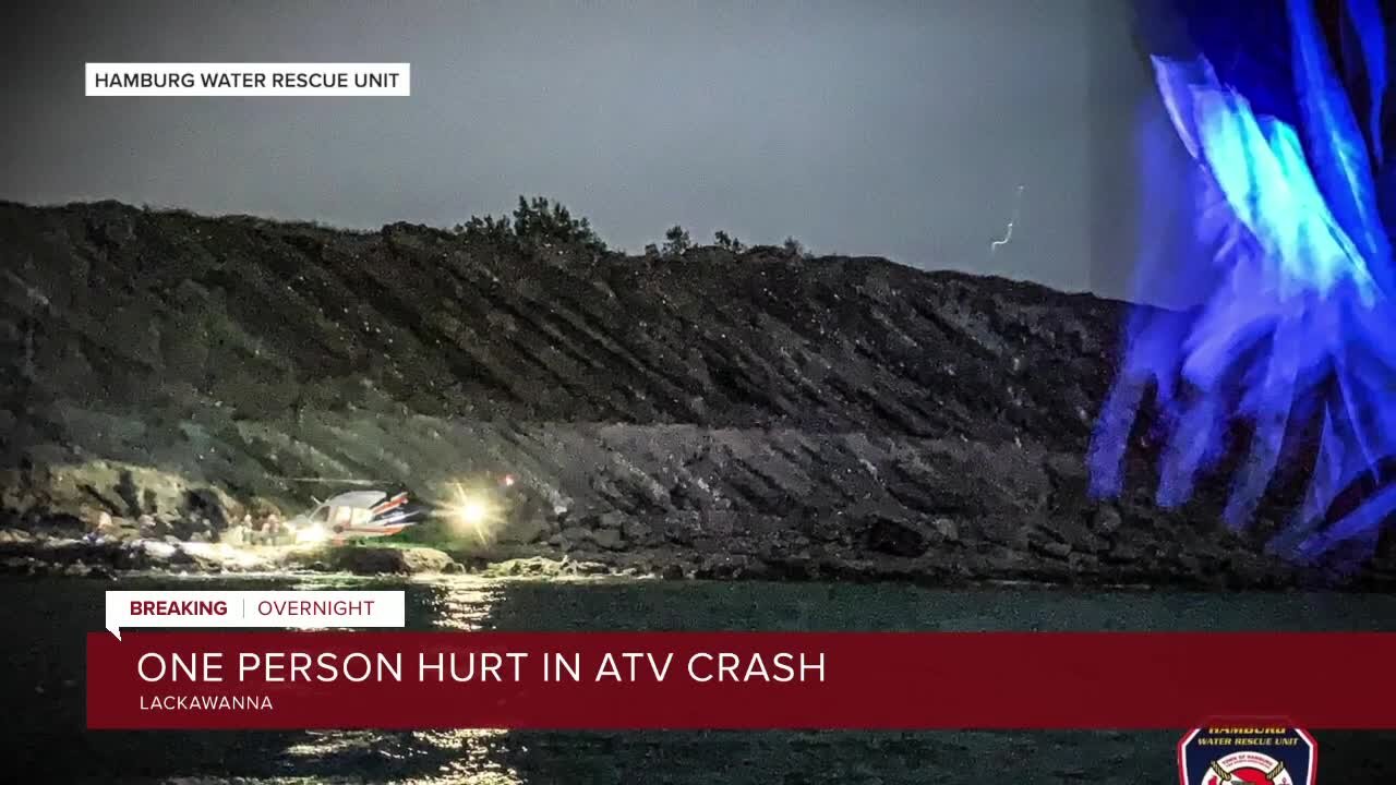 Authorities: one person hurt after ATV falls over cliff