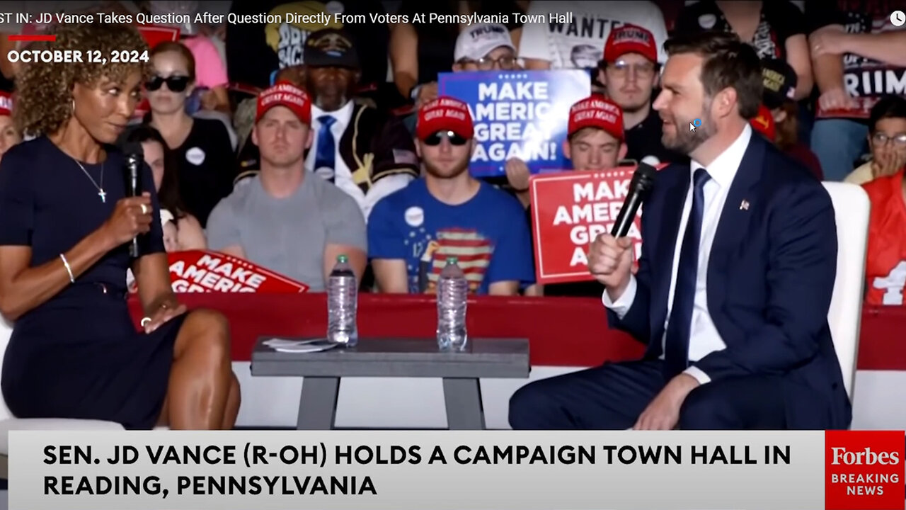 JD Vance Takes Question After Question Directly From Voters At Pennsylvania Town Hall