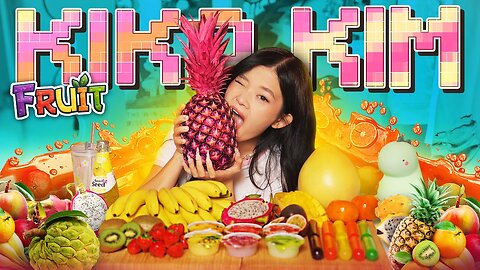 ASMR MUKBANG FRUIT PARTY 🍒🍉 KIWI, PINEAPPLE, BANANAS and more