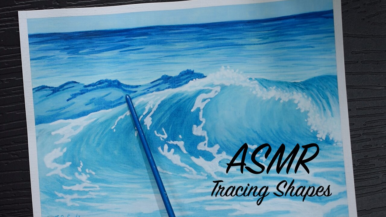 ASMR Tracing Shapes on Paintings, Tapping | (No Talking)