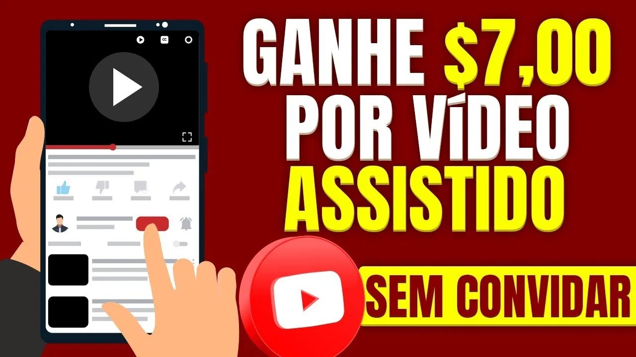 Ganhe $7,00 por vídeo do YouTube que você Assiste Paga no PIX (Ganhar dinheiro assistindo a vídeos)