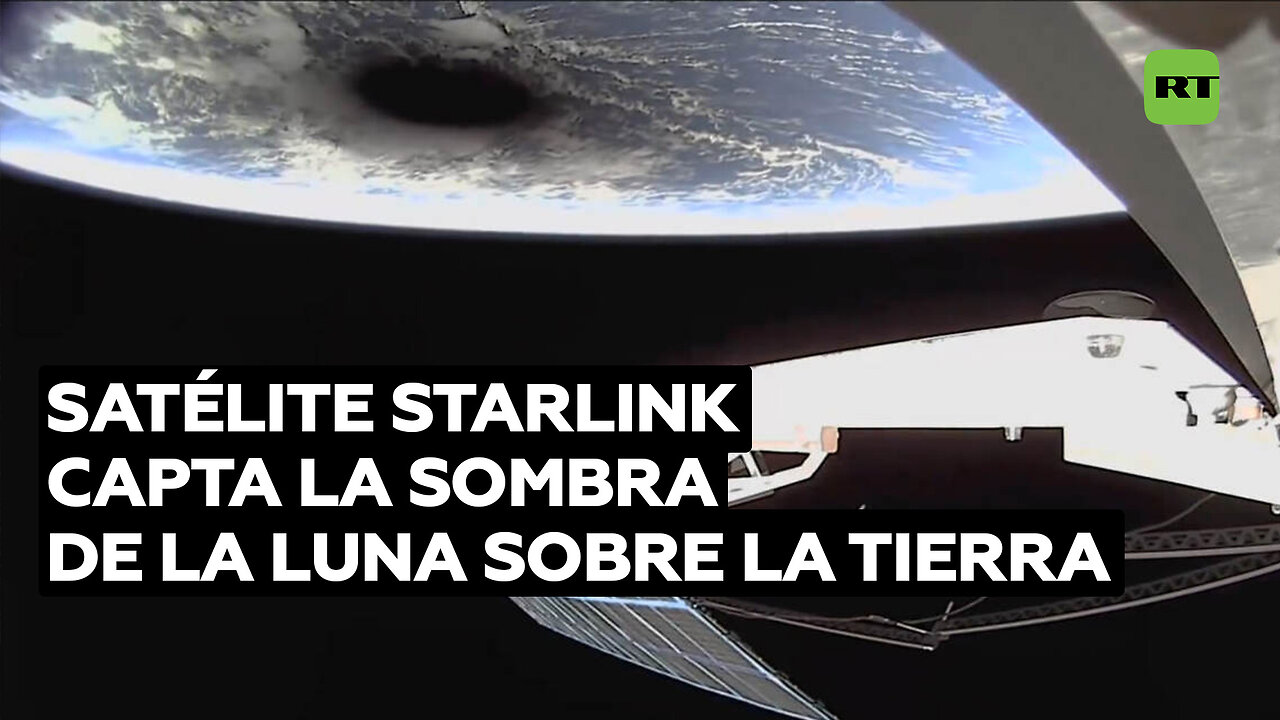 Vista del eclipse solar desde un satélite Starlink en órbita