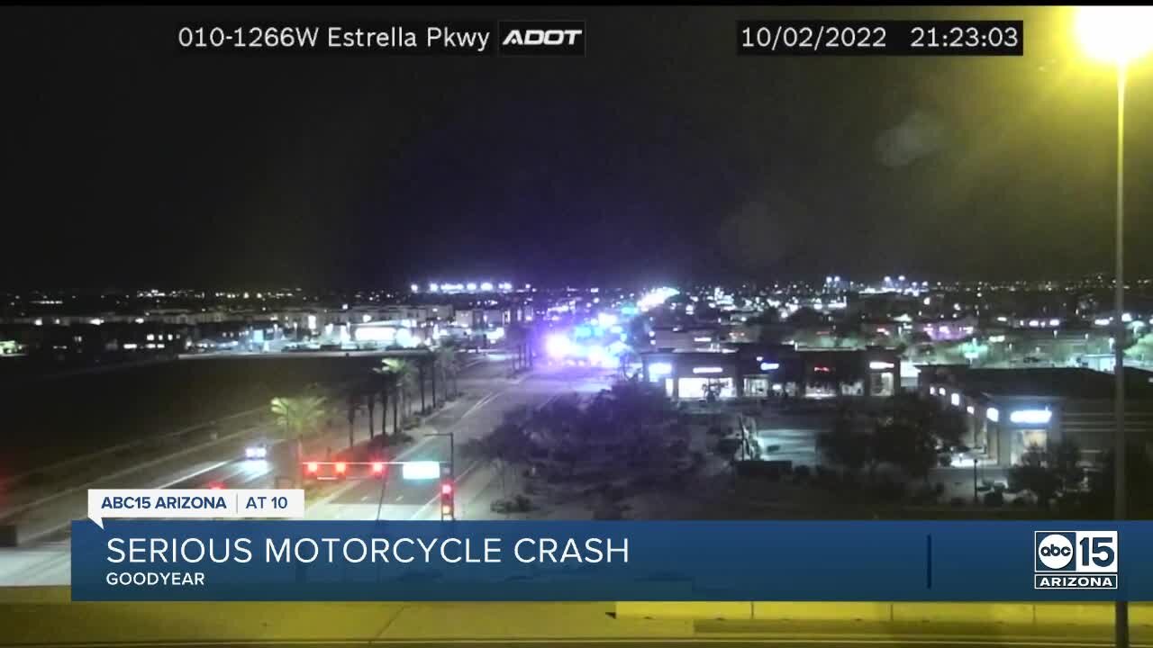 Two in critical condition after crash in Goodyear