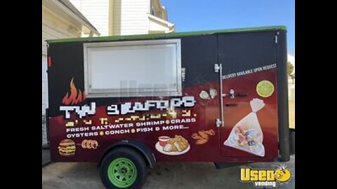 2002 6.5' x 12' Custom-Built Street Food Concession Trailer with 2019 Kitchen Build-Out for Sale