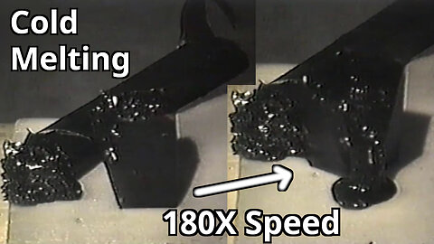 Hutchison Effect: Steel Rubber Composite Cold Melting (180X Speed)