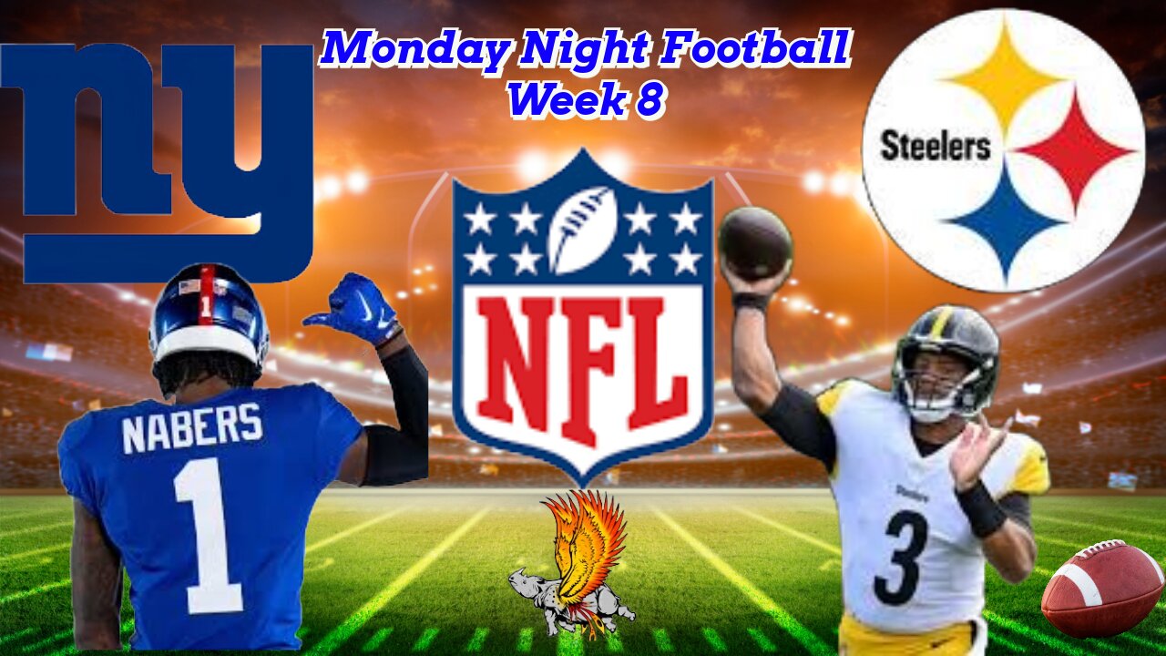 N.Y Giants Vs Pittsburgh Steelers: NFL MNF Week 8 Watch Party and Play by Play