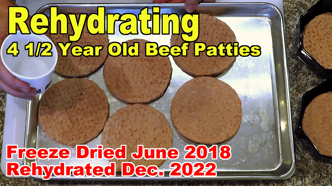 Rehydrating 4 1/2 Year Old, Freeze Dried, Raw Hamburger Patties