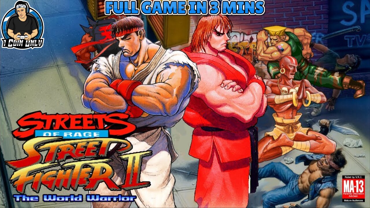 Streets of Rage 2: Street Fighter Edition (Genesis) - Full Game in 3 Minutes