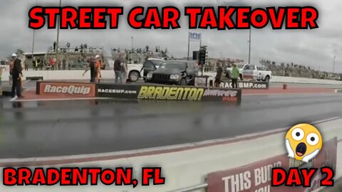 STREET CAR TAKEOVER 2021 SEASON KICK OFF DAY 2 - DRIVER HITS TREE OFF THE START LINE