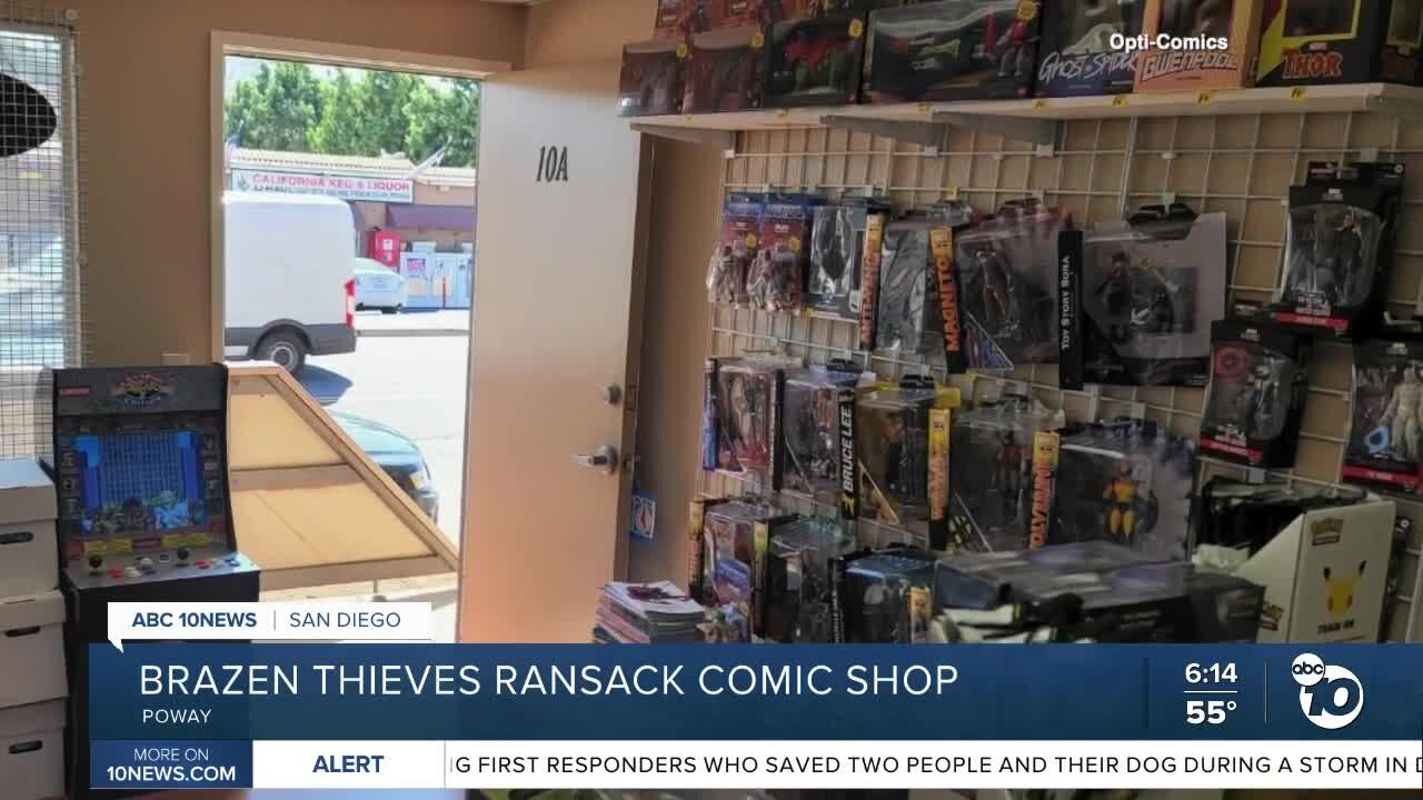 Brazen thieves ransack comic shop