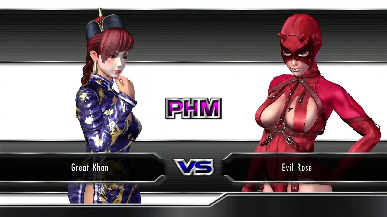 Rumble Roses XX - Great Khan vs Evil Rose