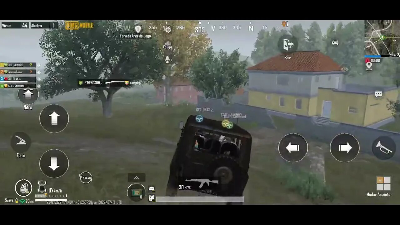 Vitória com meu Squad jogando PUBG Mobile. Os melhores do brasil