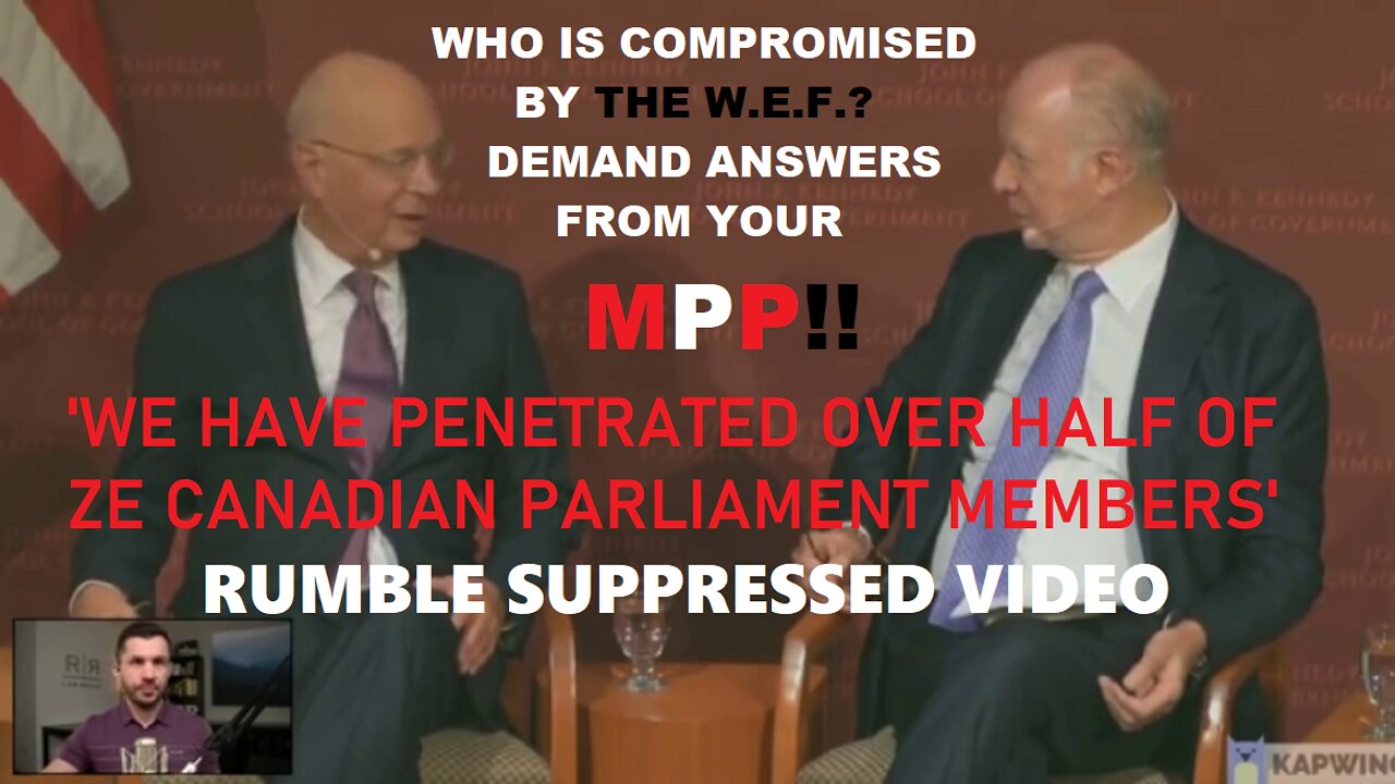 #CRIMINALSYNDICATE LEADER KLAUS SCHWAB BOASTS ABOUT PENETRATING HALF OF CANADIAN PARLIAMENT MEMBERS