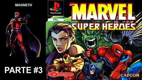 [PS1] - Marvel Super Heroes - [Parte 3] - Arcade Mode - [Magneto] - Dificuldade Hard - [HD]