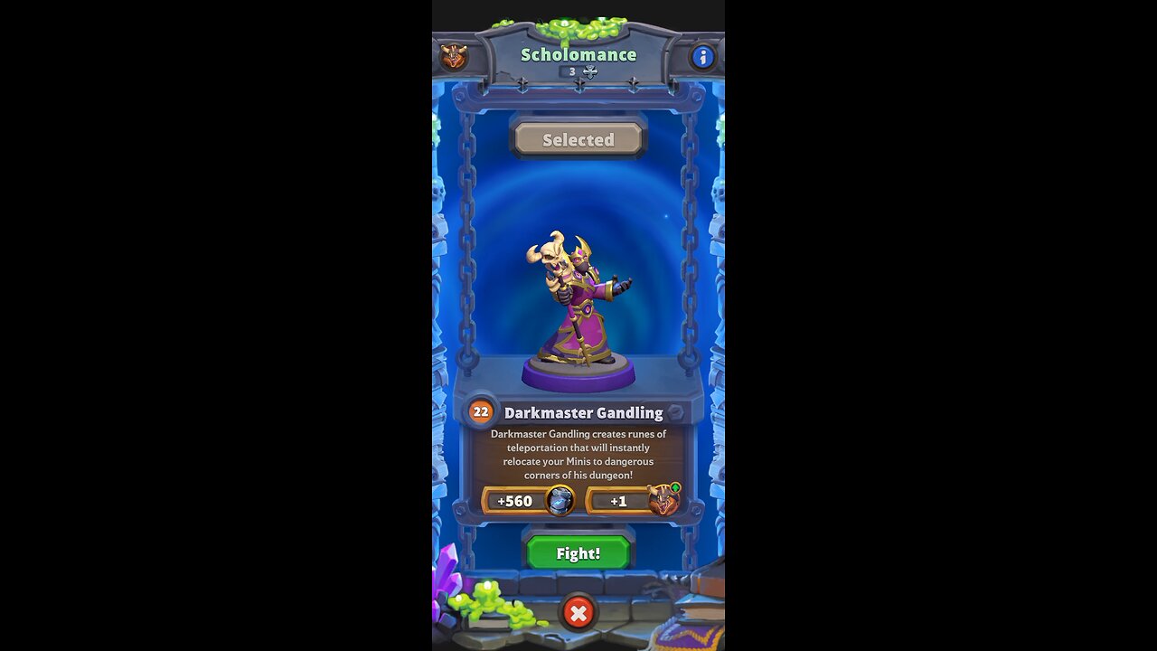 Warcraft Rumble - Scholomance - General Drakkisath - Level 22 to 23 - Horde Dungeon - Aug 2024