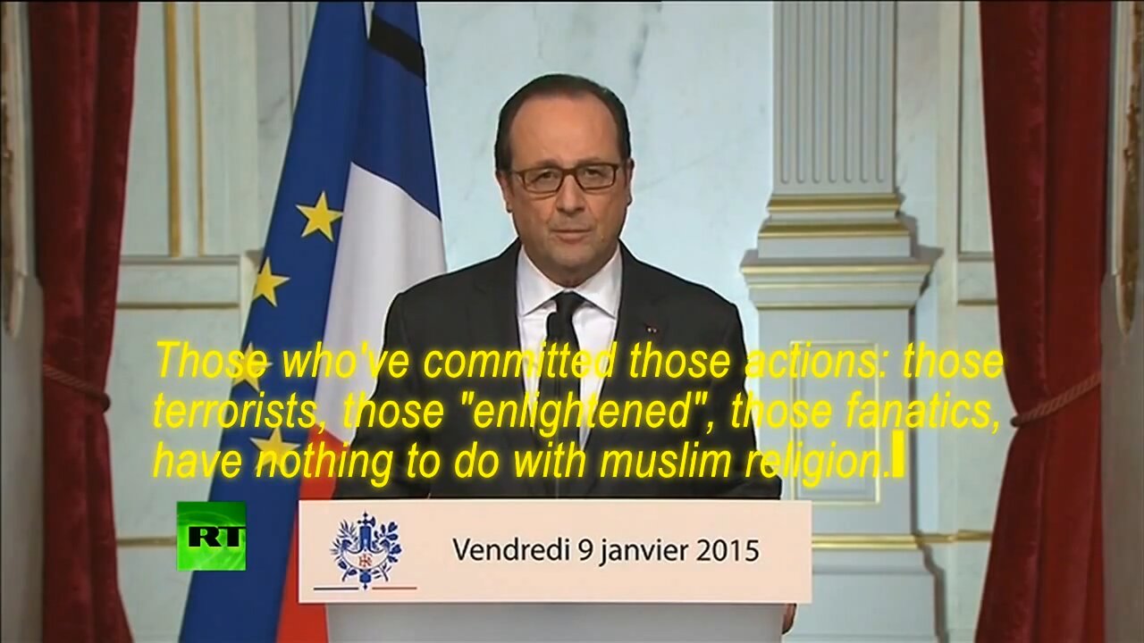 'If Hollande didn't mean "Illuminati", WHY Le Parisien ALSO calls them "Illuminés"?' - 2015