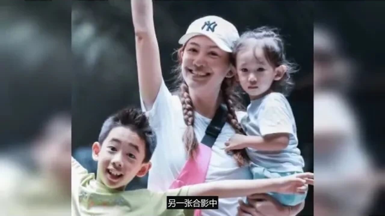 应采儿晒母子三人合影,Jasper身高到妈妈肩膀,二胎蓄长发像女孩