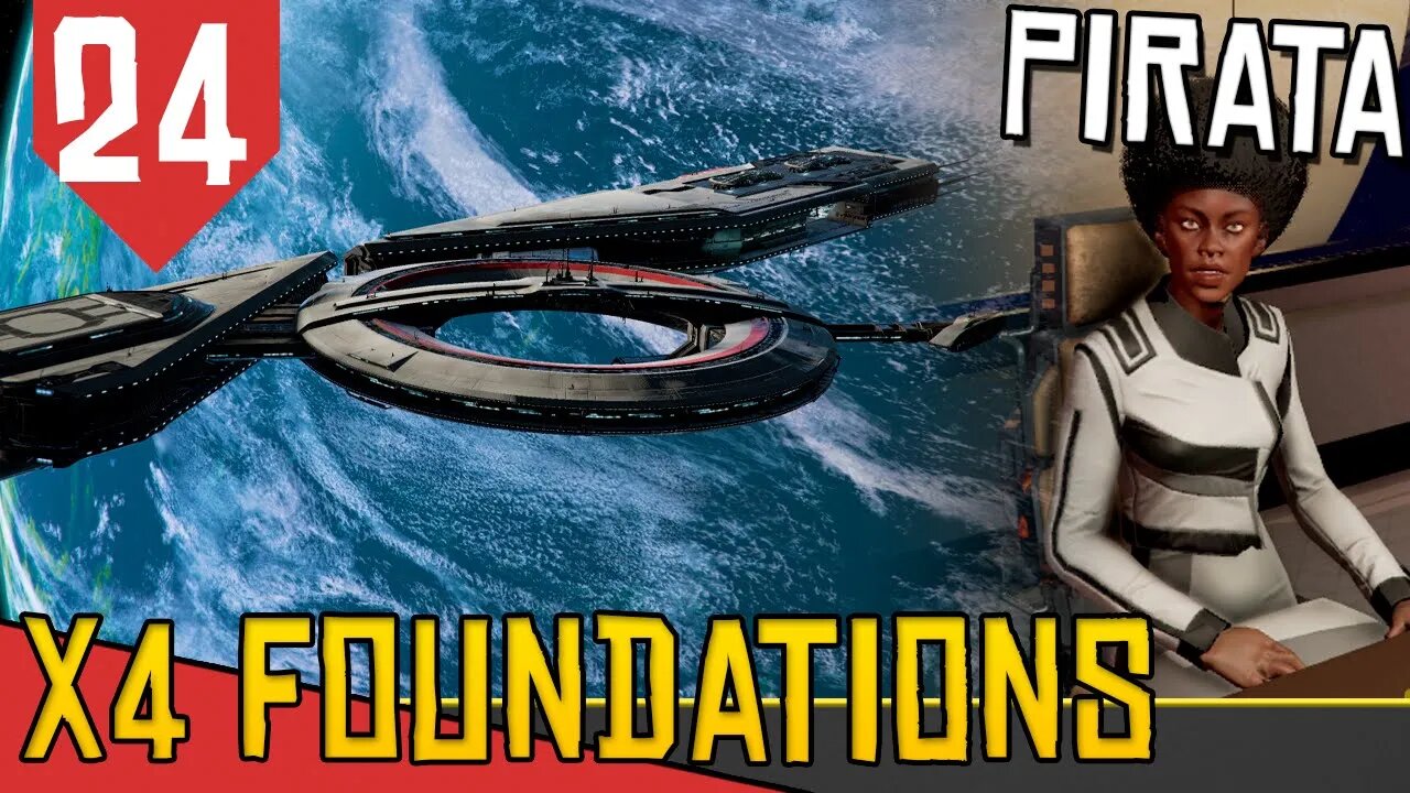 Tiroteio pelo PORTA AVIÕES da TERRA - X4 Foundations Tides of Avarice #24 [Gameplay Português PT-BR]