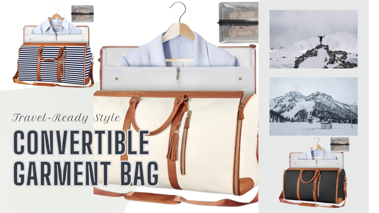 Wrinkled Clothes While Traveling? The Convertible Garment Bag Keeps Your Outfits Neat!