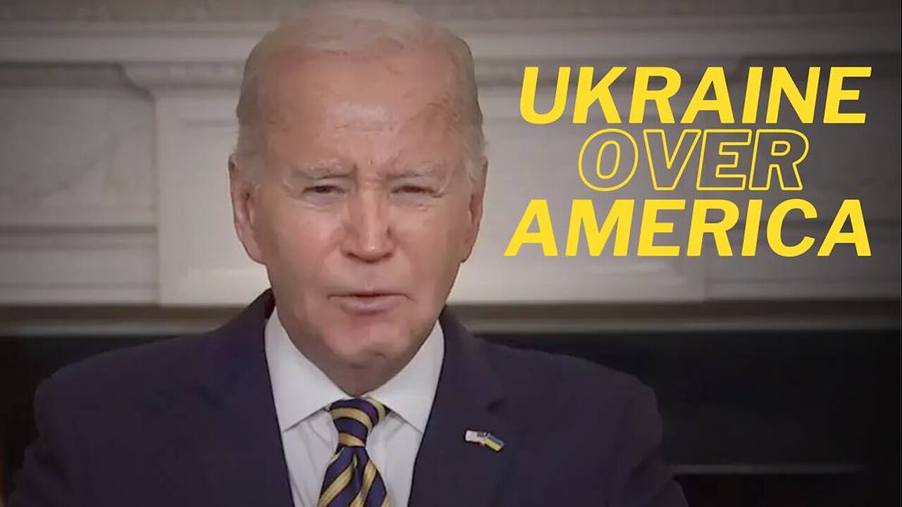 Joe Biden Brags About His Ukraine Flag While Blaming Trump For Open Border