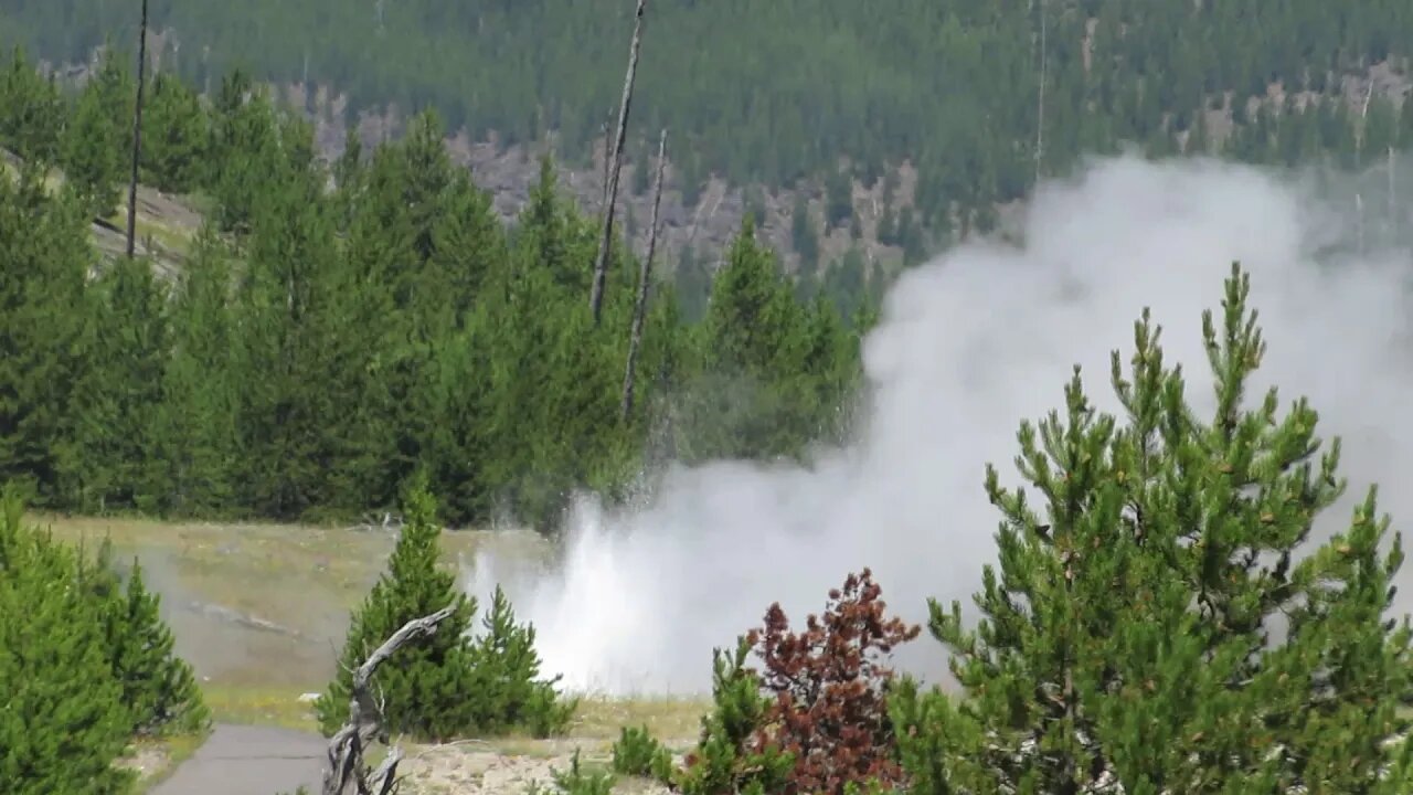Rare Geyser near Biscuit Basin in Yellowstone