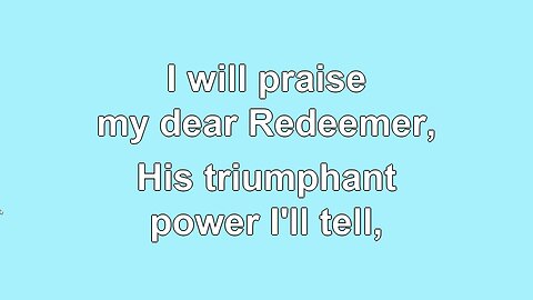 I will sing of my Redeemer V3