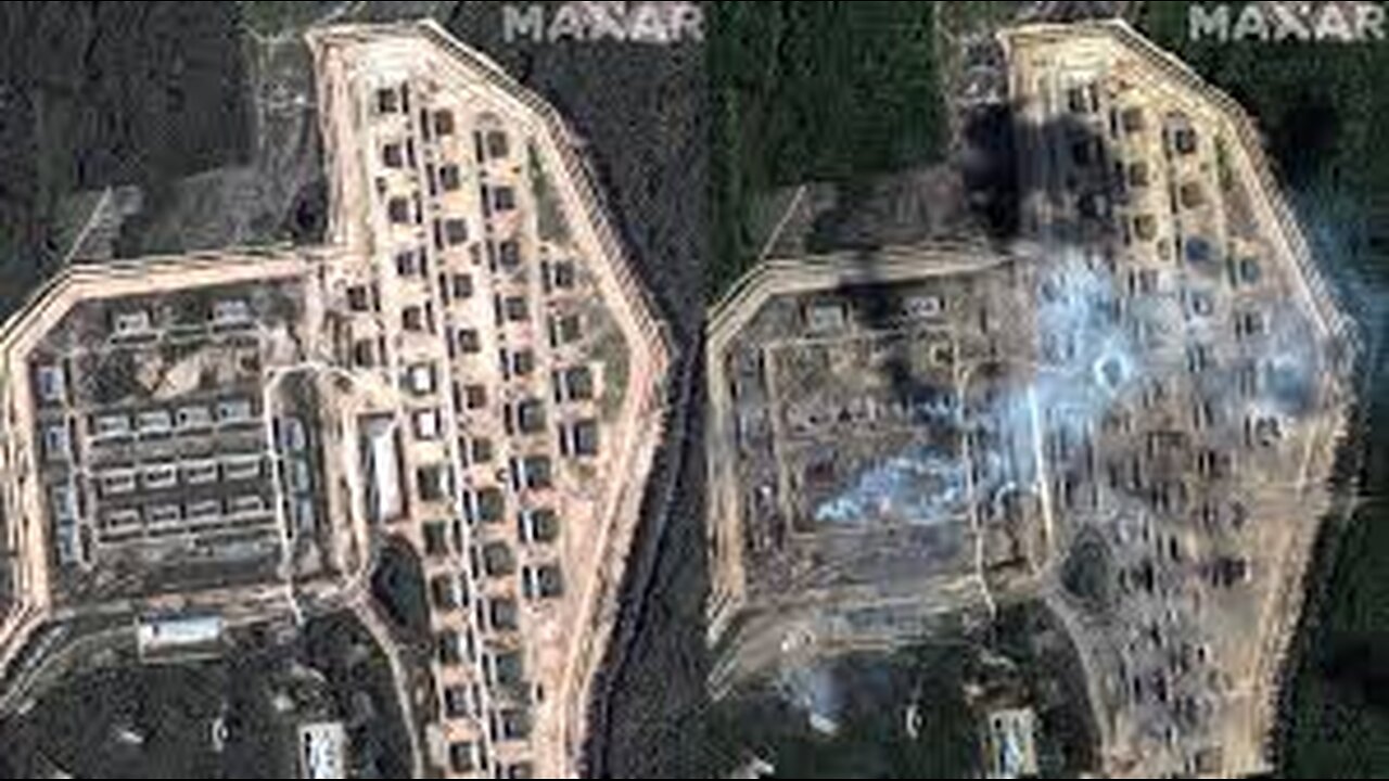 Clear satellite images of large ammunition depots struck by Ukraine in Russian territory