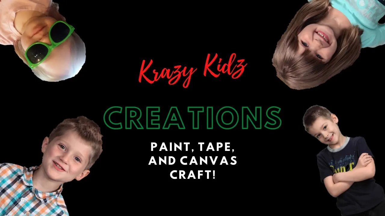 Canvas Painting with Tape - Krazy Kids Creations Craft