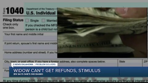 Widow Can't Get Refunds, Stimulus