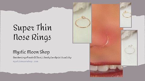 Super Thin Nose Rings Information & How To