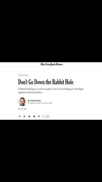 The New York Time Says Critical Thinking Is Bad